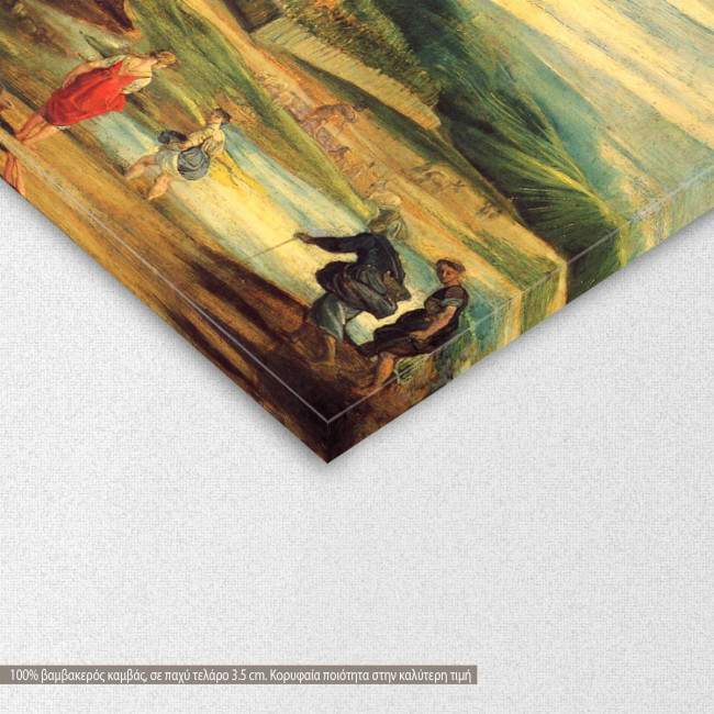 Canvas print Landscape with ruins of Palantine, Rubens Peter Paul, detail