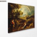 Canvas print Landscape with the rainbow, Rubens Peter Paul, side