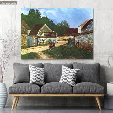 Πίνακας ζωγραφικής A street in Marlotte, Sisley Alfred, αντίγραφο σε καμβά
