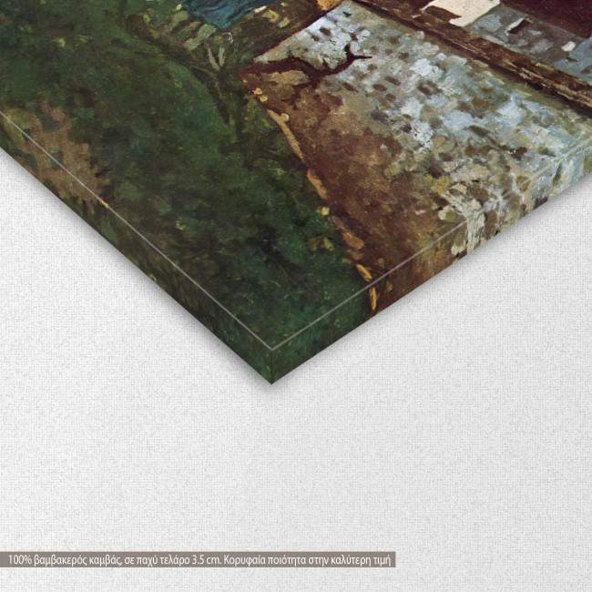 Canvas print A street in Marlotte, Sisley Alfred, detail