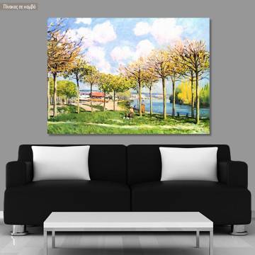 Πίνακας ζωγραφικής The Seine at Bougival, Sisley Alfred, αντίγραφο σε καμβά