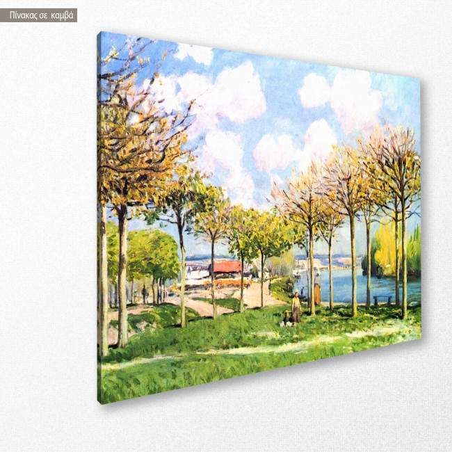 Canvas print The Seine at Bougival, Sisley Alfred, side