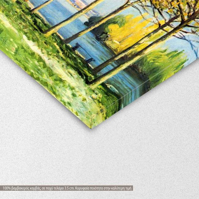 Canvas print The Seine at Bougival, Sisley Alfred, detail