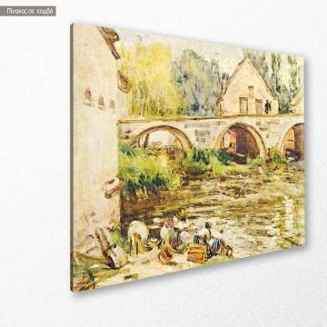 Canvas print The laundresses of Moret, Sisley Alfred 2