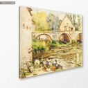 Canvas print The laundresses of Moret, Sisley Alfred, side
