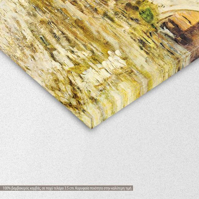 Canvas print The laundresses of Moret, Sisley Alfred, detail