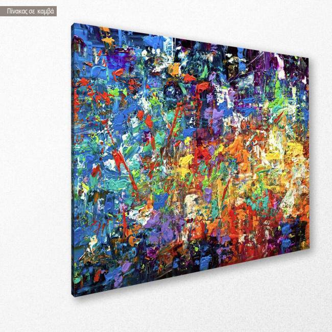 Canvas print Abstract in acrylic, side