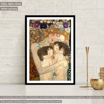 Mother and twins, Klimt Gustav, Poster