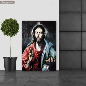 Canvas print The Erloeser of the world, El Greco