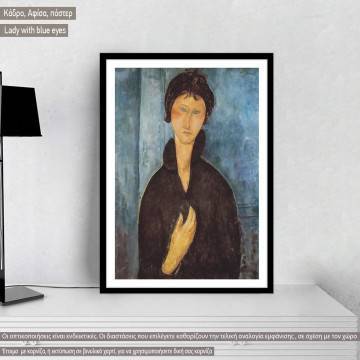 Woman with blue eyes, Modigliani A, Κάδρο