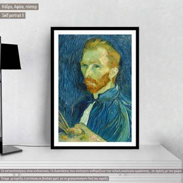 Self portrait II, van Gogh Vincent, κάδρο