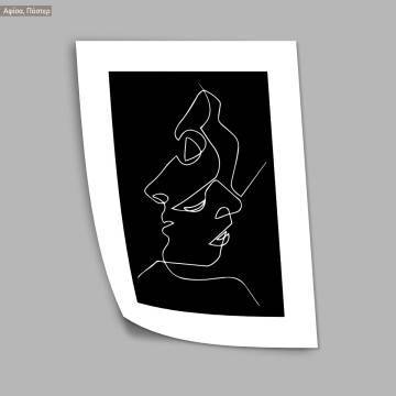 Face to face,  κάδρο, μαύρη κορνίζα I 2