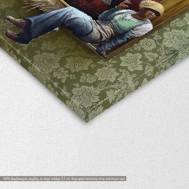 Πίνακας σε καμβά Cigarette break, Banksy, λεπτομέρεια