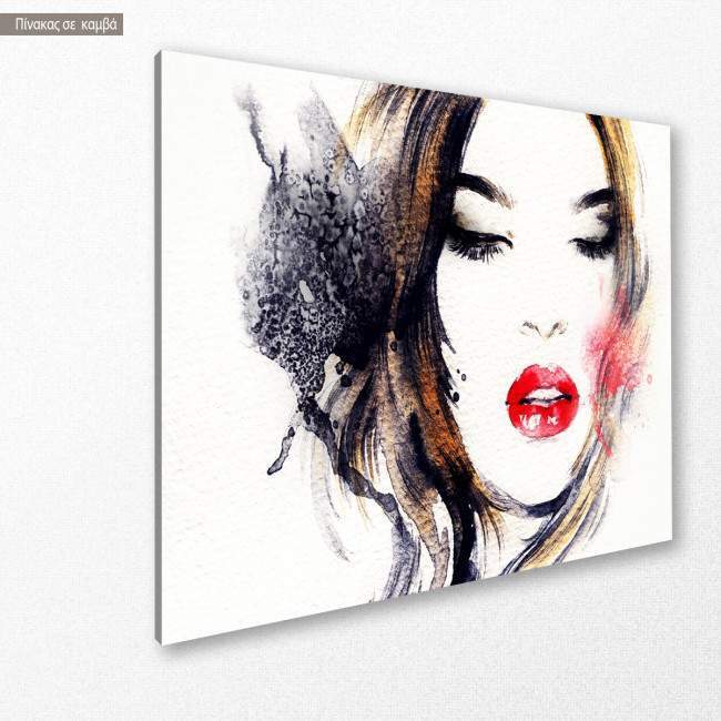 Canvas print Abstract woman portrait, side