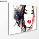 Canvas print Abstract woman portrait, side