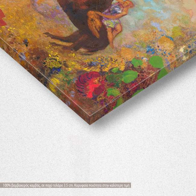 Canvas print Muse on Pegasus, Redon Odilon, Reprint, detail