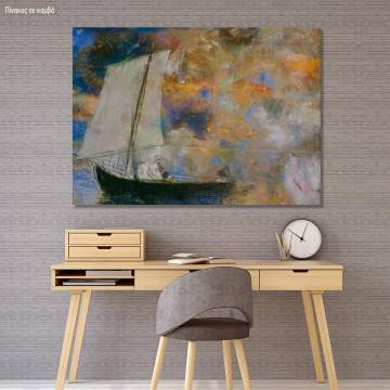 Canvas print Flower clouds, Redon Odilon