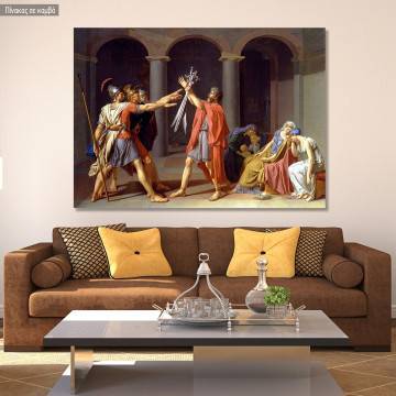 Canvas print Oath of the Horatii, Jacques-Louis David