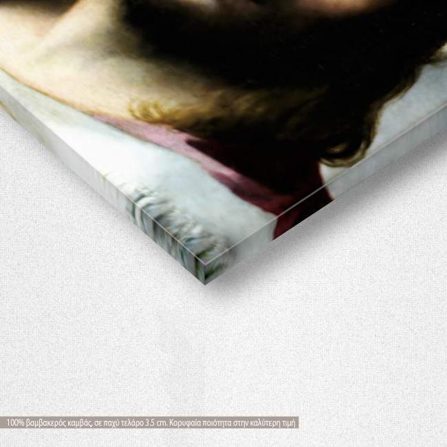 Canvas print Head of Christ, Correggio, detail