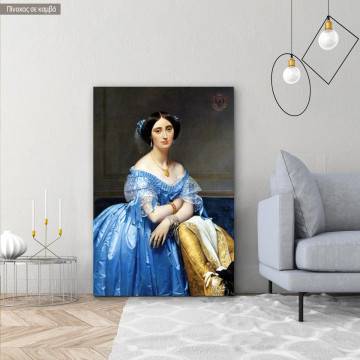 Canvas print Princesse Albert de Broglie, Ingres Jean August