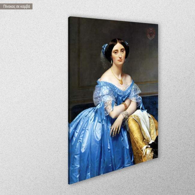 Πίνακας ζωγραφικής Princesse Albert de Broglie, Ingres Jean August, αντίγραφο σε καμβά, κοντινό