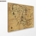 Middle Earth map reart, canvas print