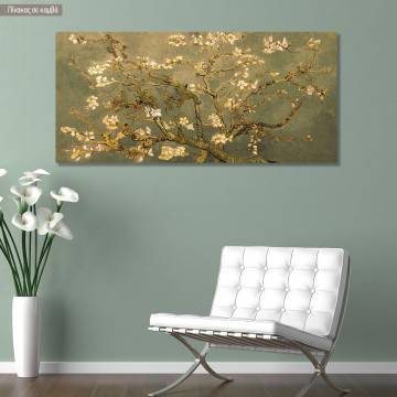 Canvas print Blossoming almond tree (brown) detail, Vincent van Gogh