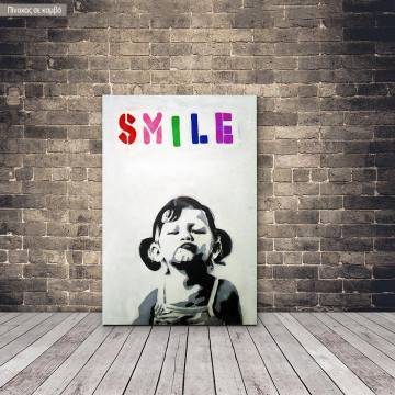 Canvas print Smile (NOT), street art