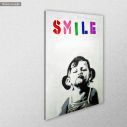 Πίνακας σε καμβά Smile (NOT), street art, κοντινό