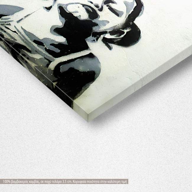 Canvas print Smile (NOT), street art, detail