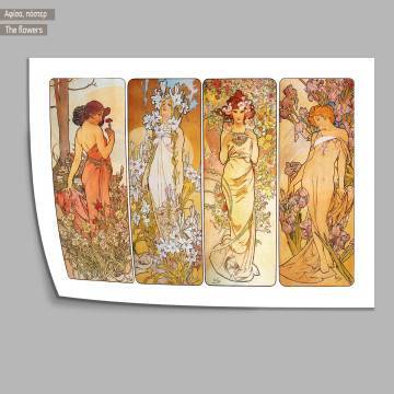 The flowers, Mucha  A, Poster 2