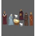 Η Μαρία  ο Ιωσήφ το Θείο Βρέφος και οι τρεις μάγοι , αυτοκόλλητες φιγούρες για φάτνη