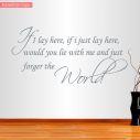 Wall sticker If I lay here, if i just lay here