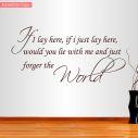 Wall sticker If I lay here, if i just lay here