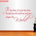 Wall sticker If I lay here, if i just lay here