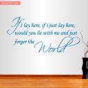 Wall sticker If I lay here, if i just lay here