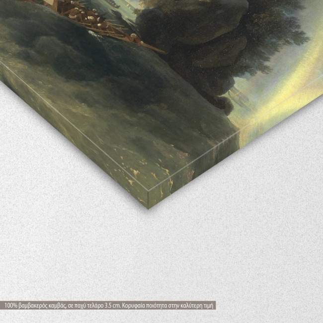 Canvas print Storm on the Ganges, Hodges W, detail