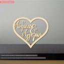Wooden Heart  with names