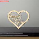 Wooden Heart  with names