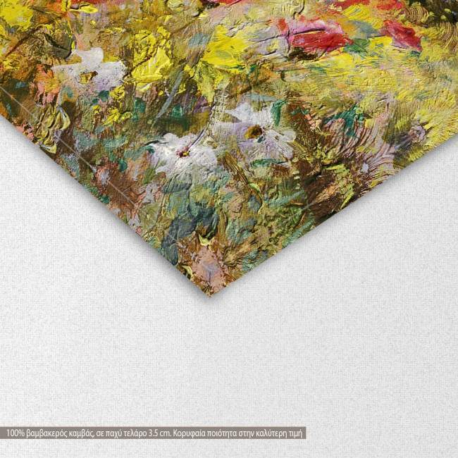 Canvas print Poppies, Poppies in summer meadow, detail