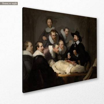 Πίνακας ζωγραφικής Anatomy lesson, Rembrandt, αντίγραφο σε καμβά 2