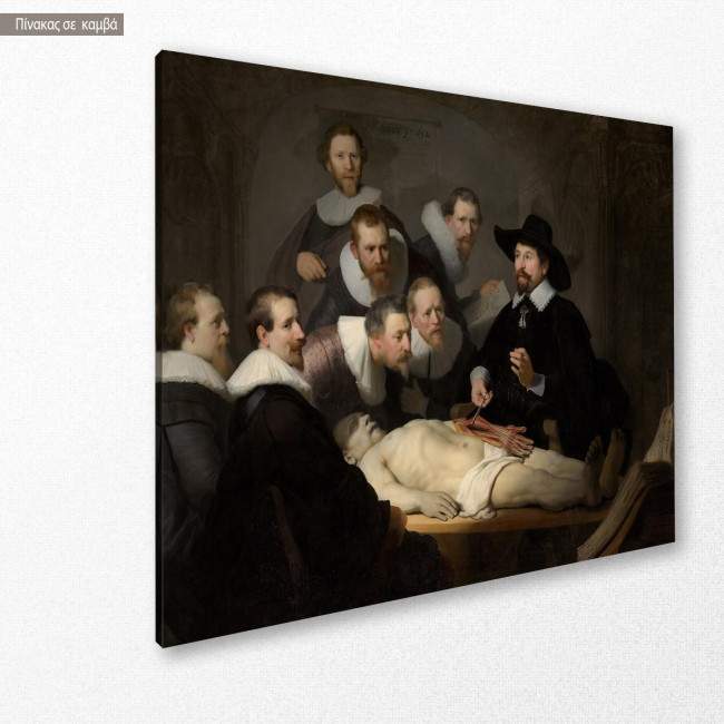 Canvas print Anatomy lesson, Rembrandt, side