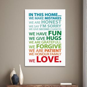 Canvas print In this home multicolour Framed canvas View 1 2