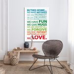 Πίνακας σε καμβά In this home multicolour Καμβάς τελαρωμένος Όψη 19