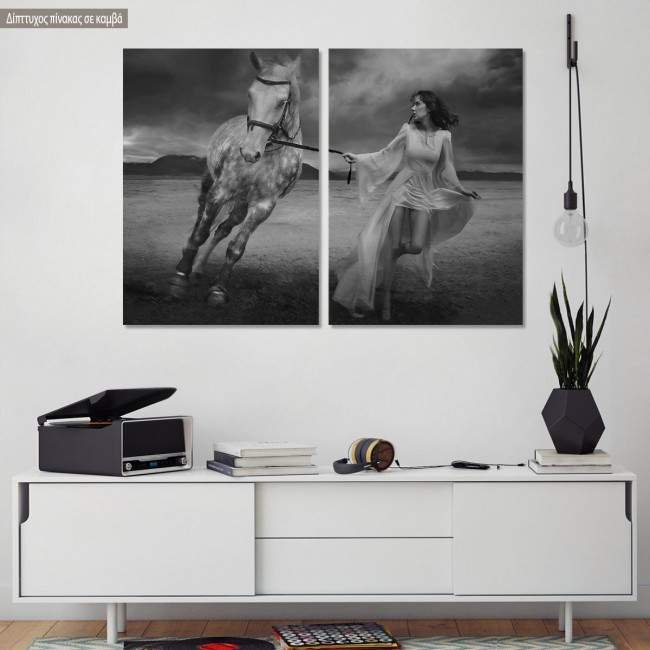 Canvas print Run, two panels