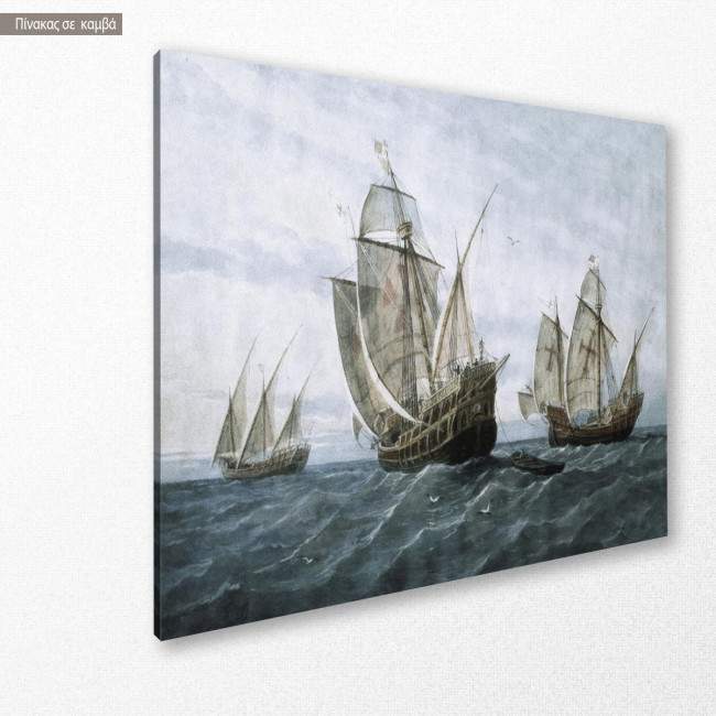 Canvas print Discovery of America, side