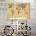 Πίνακας σε καμβά Παγκόσμιος Χάρτης  vintage texture