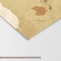 Canvas print World map textured vintage, detail