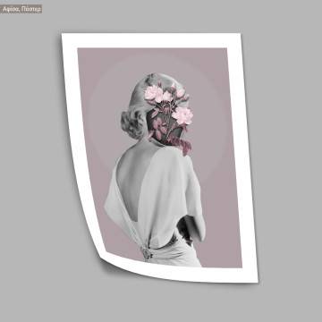 Portrait of a woman, reart (original Giovanni Battista Gaulli) Poster 2