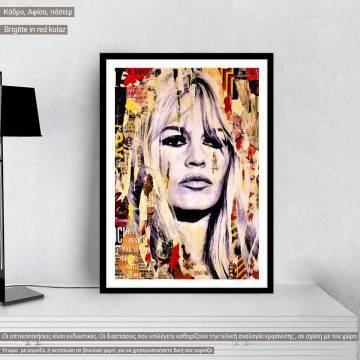 Brigitte in red kolaz, Poster